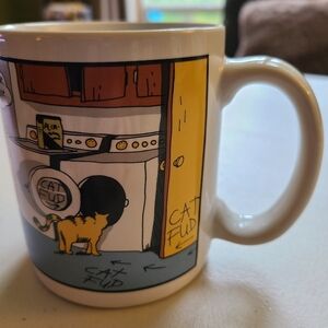 Vintage Far Side 1985 Gary Larson "Cat Fud" Funny Cartoon Dog Collectible Mug